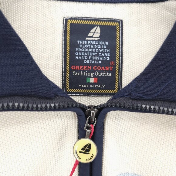 NWT GREEN COAST YACHTING Outfits 1/4 Zip Pullover Striped Nautical Size IT 54 - Picture 6 of 10